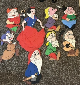 Vintage Snow White and the seven dwarfs pillow stuffed wall hanging RARE! - Picture 1 of 16