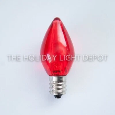 Bombilla LED C7 Roja, Acabado Suave, Base E12, Regulable, Bombilla Navidad Foto 1 de 2