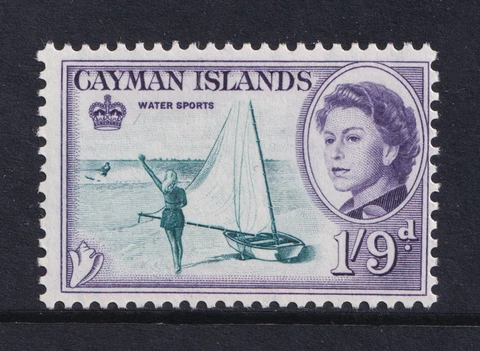 Cayman Islands QEII 1962-64 1s9d Deep Turquoise Violet SG176 Mint MLH Cover