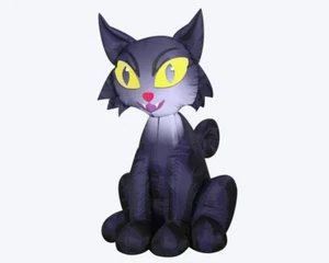 LED inflable de Halloween de 3,5' sentado aterrador gato negro decoración de patio - Imagen 1 de 1
