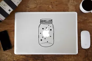 Jar with Stars Sticker for Laptop, Vinyl Decor for MacBook, Lamp Decal gadgets - Picture 1 of 3