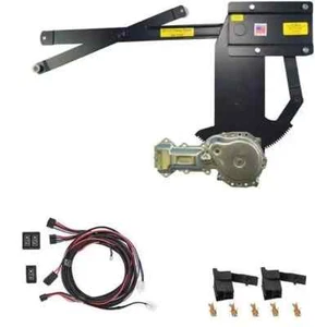 1967-1972 Chevy Truck - One Piece Glass Power Window Kit with Black Switches - Foto 1 di 2