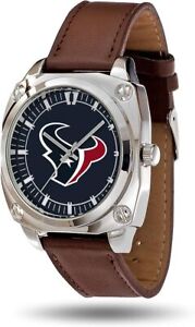 Houston Texans NFL UTIL75 Men's Watch Brown Leather Band Rico Sparo 