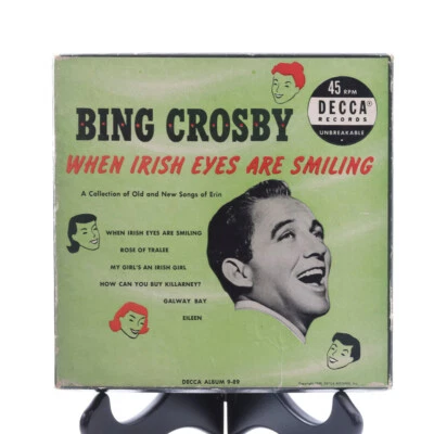 Bing Crosby 45 RPM When Irish Eyes Are Smiling Decca Records Box set 1950 - Image 1 of 4