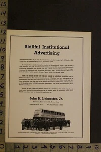 1935 FIFTH AVENUE COACH COMPANY BUS NEW YORK ADVERTISEMENT DOUBLE DECKER AD WG31 - Picture 1 of 1