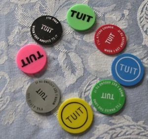 Juego de 7 TRAJES REDONDOS ~ ¡también frases en el reverso! - Imagen 1 de 2