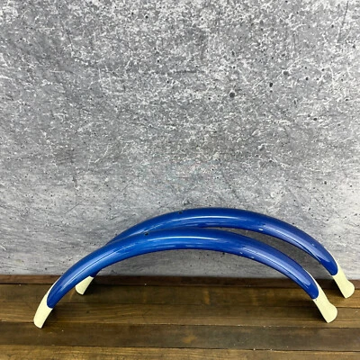 Juego de guardabarros para bicicleta Cruiser 26 azul NOS 2,5 ancho vintage guardabarros Klunker corto Foto 1 de 4