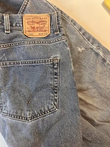 Y2K Levi’s Herren Levi 550 Jeans 44x30 Relaxed Straight Fit Blau Actual L29 Denim - Bild 1 von 21