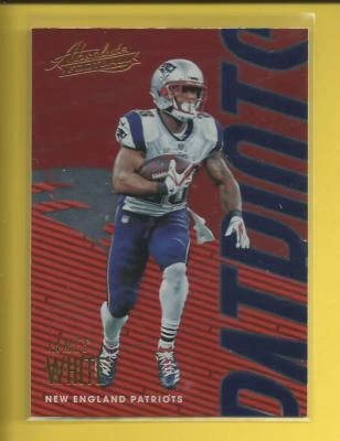 James White  2018 Panini Absolute Card # 67  New England Patriots Football - Image 1 of 2