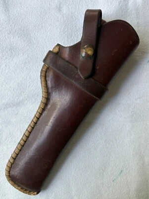 КОЖАНАЯ КОБУРА HH HEISER ДЛЯ ВЫШИВАНИЯ ХЛЫСТОМ ДОВОЕННЫЙ COLT WOODSMAN 6"" - Изображение 1 из 4