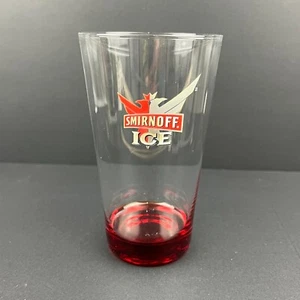 Smirnoff Ice bonus beer case glass clear red - Picture 1 of 10