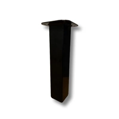 Black Square Metal Table Legs | Bench Legs |Bar  200mm -1000mm - RAL 9005 - Image 1 of 2