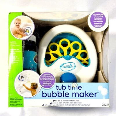 Brinquedo fabricante de bolhas para banho infantil | Tempo de banheira infantil verão com solução e sucção - Imagem 1 de 4