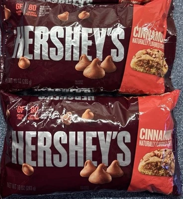 2 bocados Hershey’s Cinnamon Baking Chips 10 oz bolsas BB 11/2025 sin gluten Foto 1 de 4