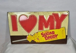 Sugar Daddy Tin Metal Sign Retro Candy Colorful Advertisement USA 5 × 10 - Picture 1 of 7