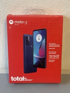 Total by Verizon Prepaid Motorola Moto G Play 5G (32GB) CDMA LTE - Blue SEALED - Zdjęcie 1 z 4