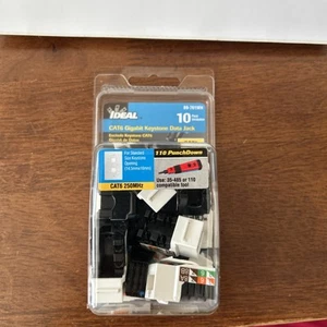 Ideal 89-761WH CAT6 Keystone Modular Jack White 10/Clam Fast Shipping - Picture 1 of 5