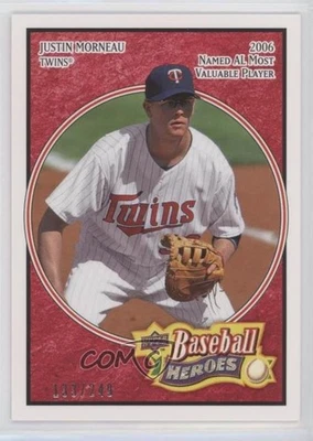 2008 Upper Deck Baseball Heroes Red /249 Justin Morneau #100 - Image 1 of 2