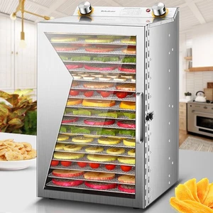 Control de Temperatura y Temporizador 18 Bandejas Máquina Deshidratadora de Alimentos 304 Acero Inoxidable Seguro - Imagen 1 de 9