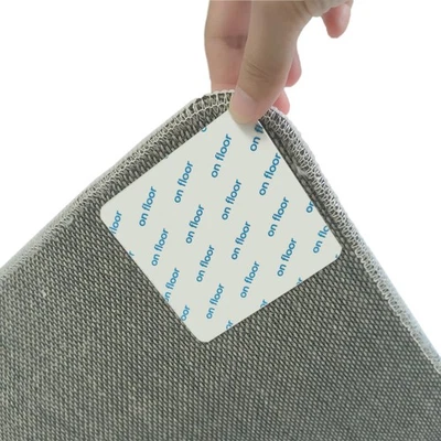 Paquete de 12 almohadillas antideslizantes para alfombras para pisos de madera dura azulejos alfombra cinta Foto 1 de 4