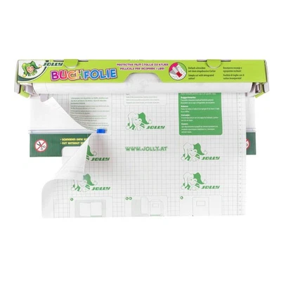 JOLLY Bucheinbandfolie selbstklebend mit Cutter transparent 45,0 cm x 10,0 m - Bild 1 von 4