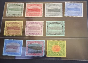 DOMINICA 1908 KE VII KG V 1/2d a 5s SG 47- 54 Sc 40/54 wmk MCCA Set 10 MLH/MH - Imagen 1 de 2