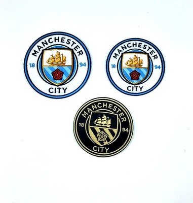 MANCHESTER CITY SOCCER TEAM LOGO IRON ON PATCH - Image 1 of 3
