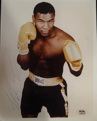 MIKE TYSON SIGNED AUTOGRAPHED 8X10 PHOTO IRON MIKE KID BOXER VINTAGE PSA COA - Image 1 of 3