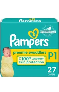 Pampers Baby Windeln - Swaddlers - Größe P1, 27 Stück - Bild 1 von 1
