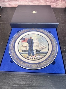 PICKARD U.S. 1987 Piatto Historical Society Jack Woodson The LONE SAILOR 11"d - Foto 1 di 9
