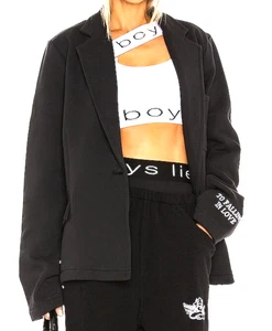 BOY'S LIE OVERSIZED BLAZER JACKET, SZ XS/S - Picture 1 of 9