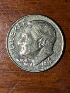 1987-P 10c Dime Cameo Near Mint State Rpm Full Torch Almost Full Bands - Picture 1 of 10