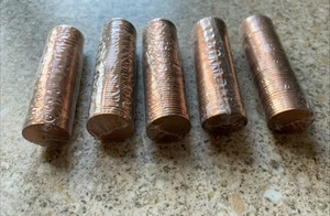 5x 50, 1st Issue Decimal 1/2 Pence Penny 1971 Sealed Bank Roll 250 Mint Coins - Picture 1 of 7
