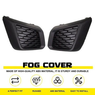 Para Nissan Rogue Inserto 2014-16 Parachoques Delantero Rejilla Luz Antiniebla Cubierta Bisel Derecha + Derecha Foto 1 de 4