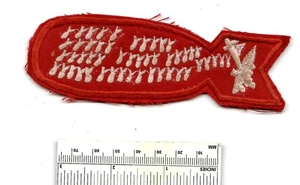 Parche de tela de bombardero de la Fuerza Aérea del Ejército de los Estados Unidos Segunda Guerra Mundial Bomb Run Score Segunda Guerra Mundial USAAF - Imagen 1 de 2