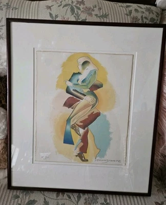 Allen Jones 1983 Difícil de Encontrar Prueba de Artista Impresión Numerada 15/20 Personalizado Enmarcado 18" X 15.75 Foto 1 de 4