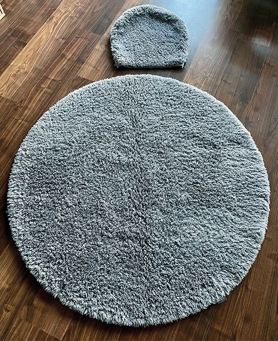 Erwin Müller Badvorleger rund 120 cm + Toilettendeckel Bezug - Bild 1 von 1