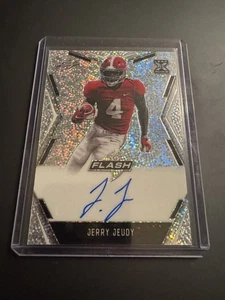 2020 Leaf Flash Jerry Jeudy Silver Glitter Rookie Auto Alabama #BA-JJ1 - Picture 1 of 2