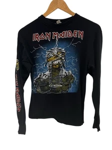 Vintage 80s Iron Maiden World Slavery Your Long Sleeve T-Shirt - Picture 1 of 5