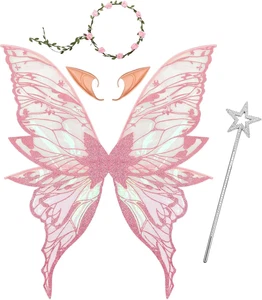 Fairy Wings Adult Women,Butterfly Wings Glitter Fairy Wings Costume Accessories - Picture 1 of 12