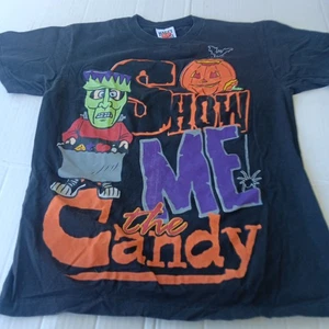 SHOW ME THE CANDY HAPPY HALLOWEEN T-SHIRT FREEZE VTG 90ER FRANKENSTEIN HORROR M - Bild 1 von 19