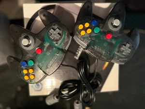 2 New Joysticks For N64 Nintendo Clear Black! Funtastic Smoke! AfterMarketBrand - Picture 1 of 12
