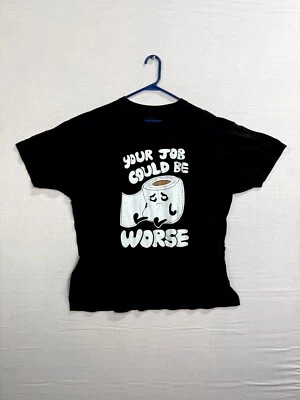 Camiseta Ann Arbor Para Hombre 2XL Negra Tu Trabajo Podría Ser Peor Manga Corta Pullover Foto 1 de 4