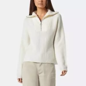 Neu mit Etikett Joie Hinnes gerippter Porzellanpullover 100 % Wolle elfenbeinfarben Größe XL - Bild 1 von 12