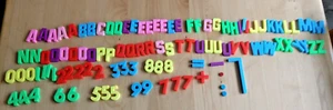 Magnet Buchstaben Zahlen 105 tlg. Schuleinführung Geschenk Zuckertüte - Bild 1 von 4