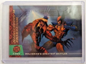 Wolverine vs Sabretooth 1994 Marvel X-Men Fleer Ultra Greatest Battles #137 - Bild 1 von 2