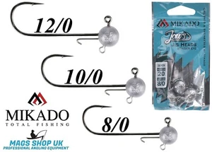MIKADO ''JAWS'' STINGER EYE JIG HEADS, SIZE - 8/0,10/0,12/0, BLACK NICKEL - Picture 1 of 1