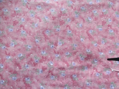 Fabric marbled pink with purple flowers Marcus Brothers 1 yard cotton - Image 1 of 4