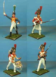 Unassembled Polish 4th Line infantry, White Metal 60 mm Figure kit VID SOLDIERS - Picture 1 of 26