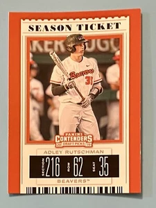 2019 CONTENDERS ADLEY RUTSCHMAN RC SEASON TICKET VARIATION BALTIMORE ORIOLES #1 - Picture 1 of 2